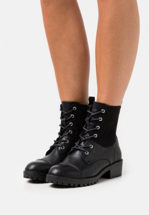 Anna Field Spets Up Ankle Boots Stövletter Dam Svarta | SHF-893261