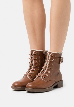 Anna Field Spets Up Ankle Boots Stövletter Dam Bruna | YZG-718249