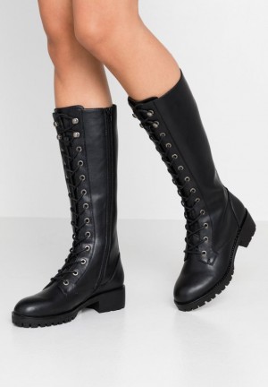 Anna Field Spets Up Boots Stövlar Dam Svarta | FQW-230891
