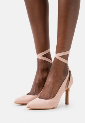 Anna Field Spets Up Heels Klackar Dam Ljusrosa | IFN-934078