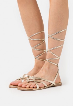 Anna Field T Bar Sandals Sandaler Dam Guld | GYB-215749