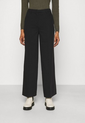 Anna Field Tailored Breda Leg Trouser Trousers Långbyxor Dam Svarta | HEB-856103