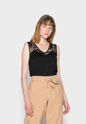 Anna Field Tank Top T-shirt Dam Svarta | ZES-093671