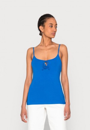 Anna Field Top T-shirt Dam Blå | EYH-413065