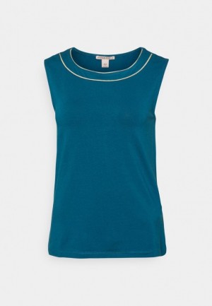 Anna Field Top T-shirt Dam Blå | KGO-037456