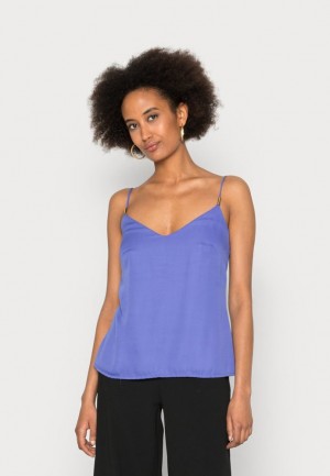 Anna Field Top T-shirt Dam Blå | XMT-265087