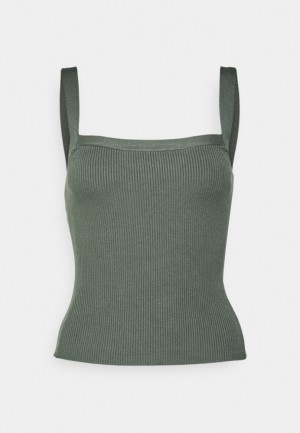 Anna Field Top T-shirt Dam Gröna | ECX-567410