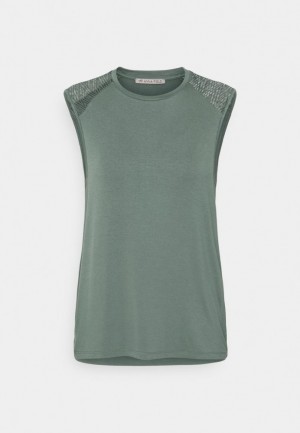Anna Field Top T-shirt Dam Ljusgröna | AIT-481927