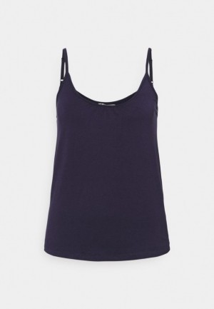 Anna Field Top T-shirt Dam Mörkblå | WNV-186023