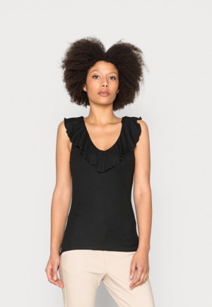 Anna Field Top T-shirt Dam Svarta | KJE-762841