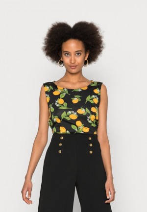 Anna Field Top T-shirt Dam Svarta | MKN-931285