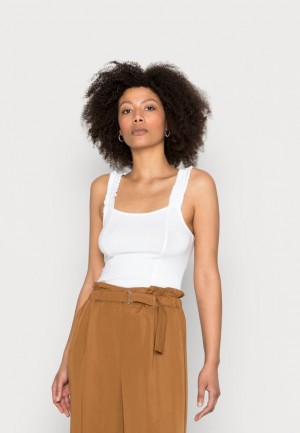 Anna Field Top T-shirt Dam Vita | YBI-105279