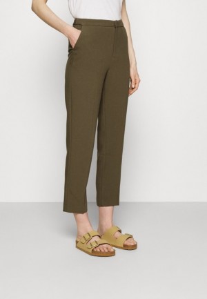 Anna Field Trousers Långbyxor Dam Khaki | TIC-452831