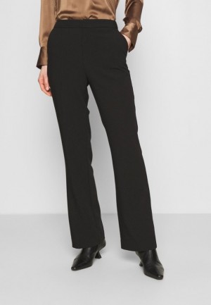 Anna Field Trousers Långbyxor Dam Svarta | PFB-451902