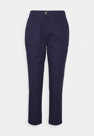 Anna Field Vanliga Washed Chinos Långbyxor Dam Mörkblå | YTW-934650