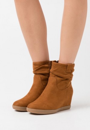 Anna Field Vinter Booties Hawai Kilklack Ankle Boots Stövletter Dam Bruna | FLE-731952