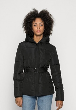 Anna Field Vinter Jacket Kappa Dam Svarta | BYN-318792