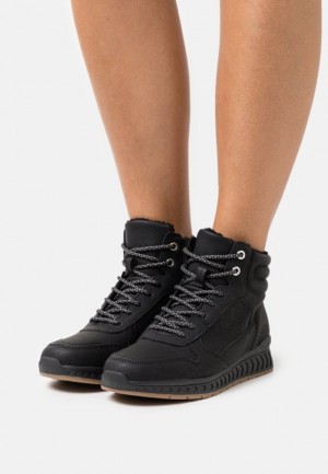 Anna Field Vinter Sneaker High Top Trainers Sneakers Dam Svarta | VJA-273510