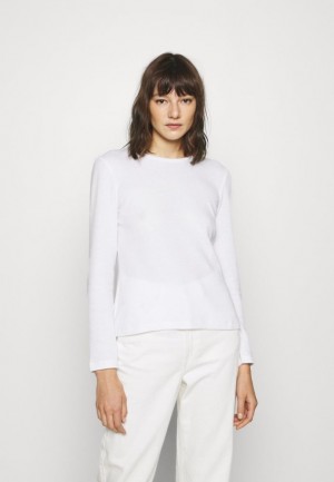 Anna Field Waffle PiquÉ Long Sleeved Top T-shirt Dam Vita | HBD-294156