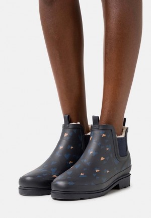 Anna Field Wellies Stövletter Dam Mörkblå | MQB-783120